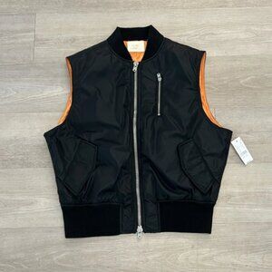 Fear Of God 2015 Black Nylon Double Zipper Military Bomber Vest Men’s Size Small